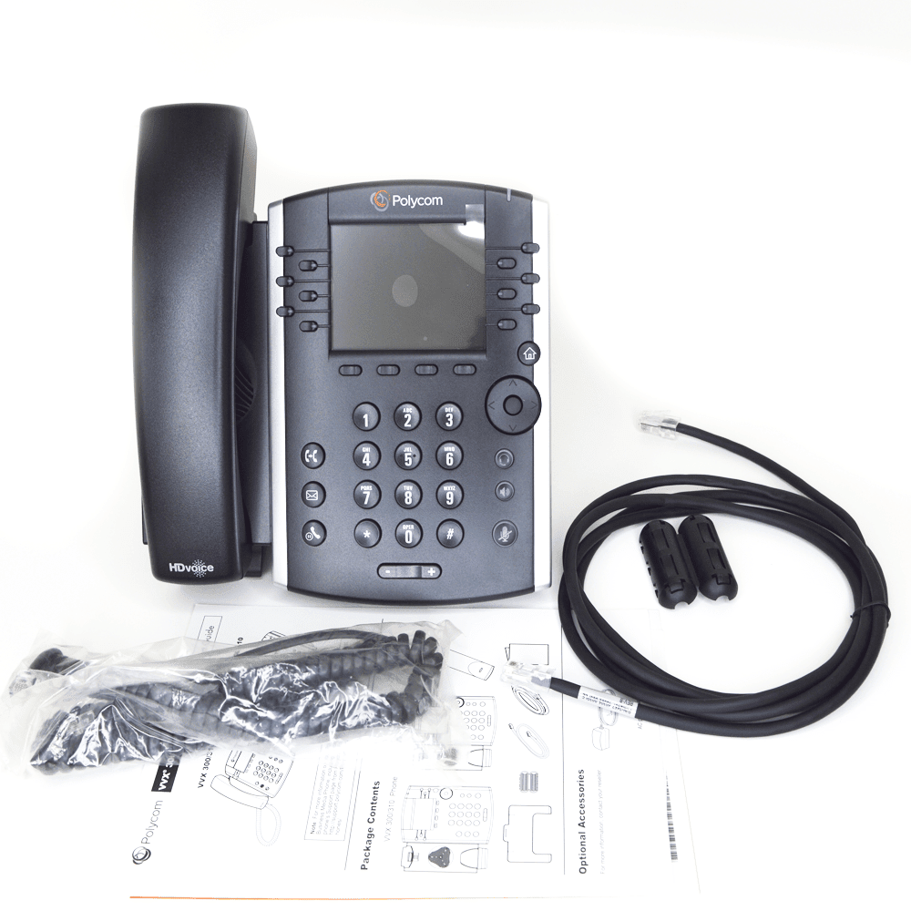 Polycom® VVX® 410 Business Media Phones 2200-46162-025 - VVX 410 VI DP inkl. Zubehör