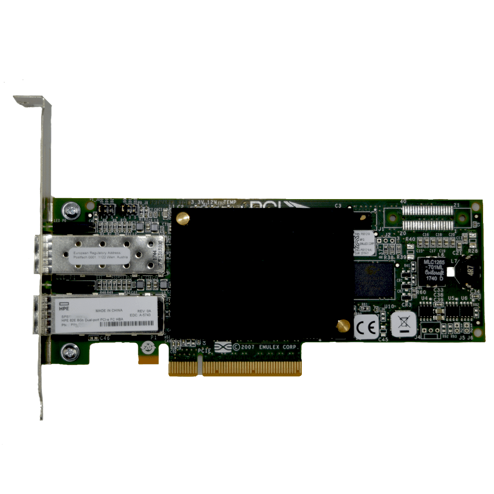 HPE 82E 8Gb 2-port PCIe Fibre Channel Host Bus Adapter HPE AJ763B