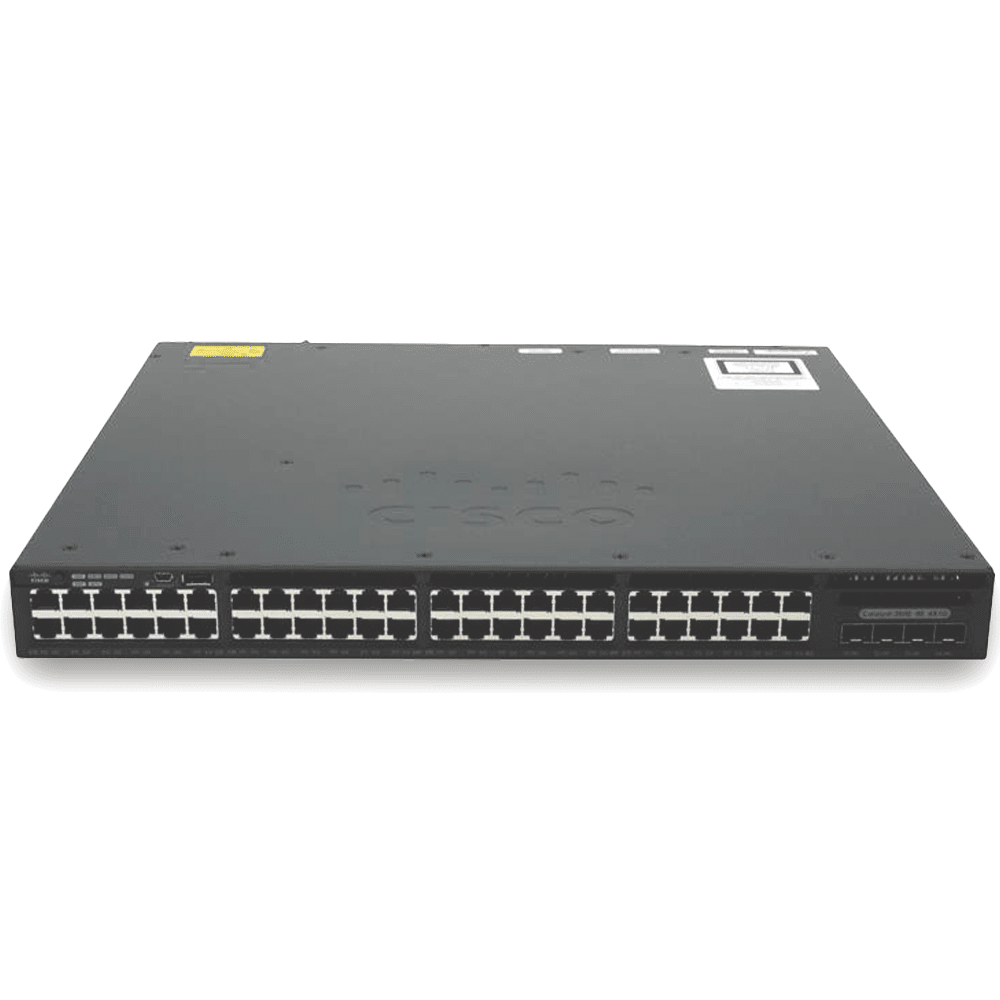 Cisco Catalyst 3650 48 Port FPoE 2x10G Uplink w/5 AP licenses IPB WS-C3650-48FWD-S Front