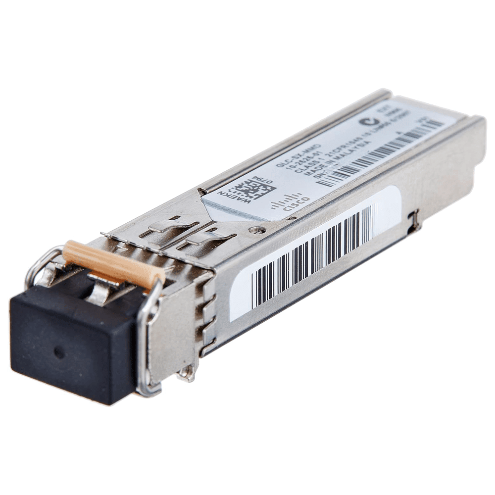 Cisco 1000BASE-SX SFP transceiver module, MMF, 850nm, DOM GLC-SX-MMD= Front