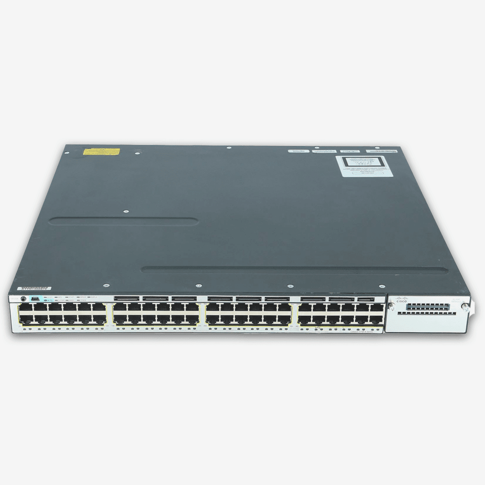 Cisco Catalyst 3750X 48 Port PoE IP Base WS-C3750X-48P-S Switch Front